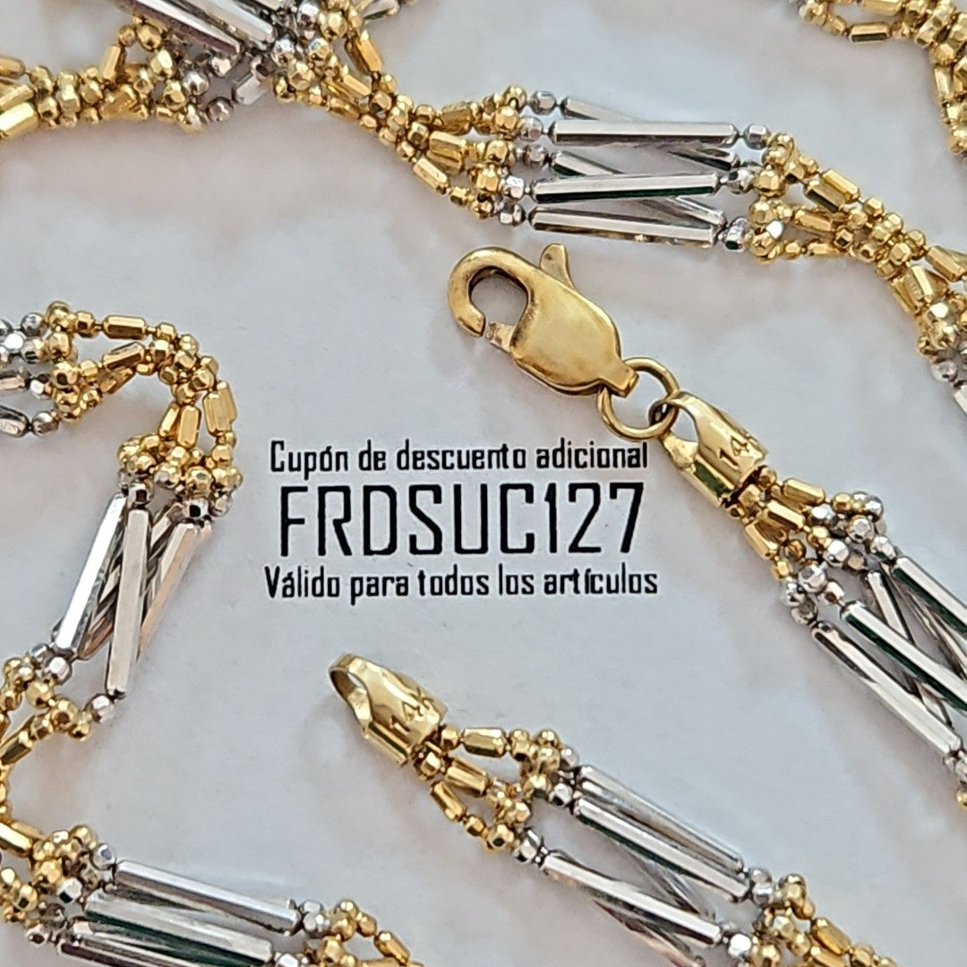 CADENA ORO COMBINADO 14 K 16.5 GRMS (SEMINUEVO)