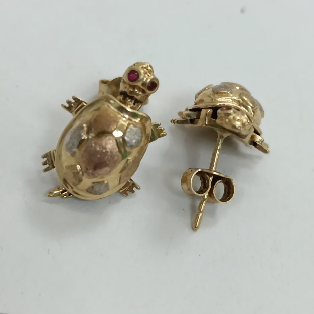 BROQUELES PAR ORO 14 K 4.9 GRMS (SEMINUEVO)