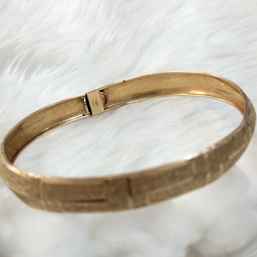 PULSERA RIGIDA ORO 14 K 7,40 GRMS (SEMINUEVO)