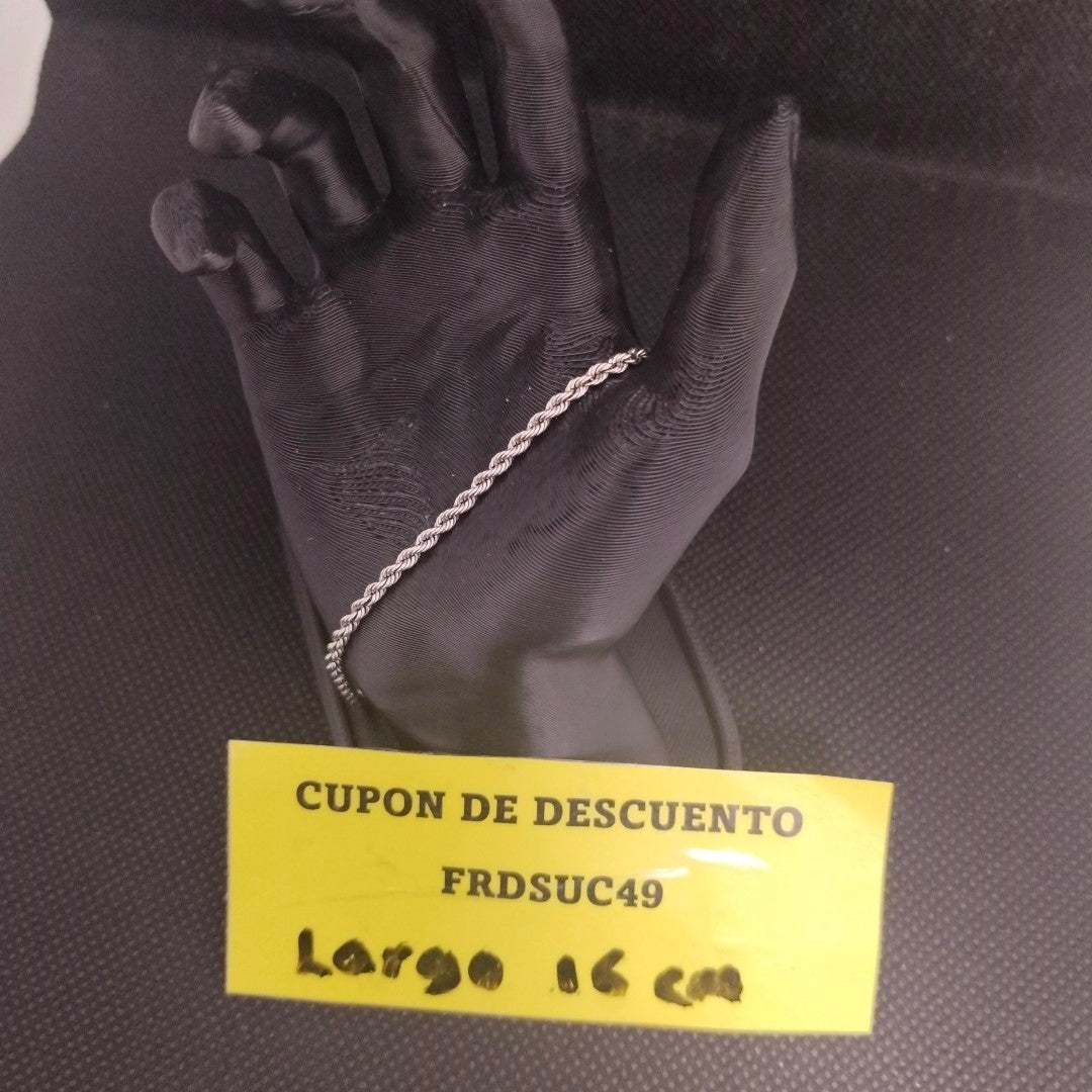 PULSERA ORO BLANCO 14 K 1,10 GRMS (SEMINUEVO)