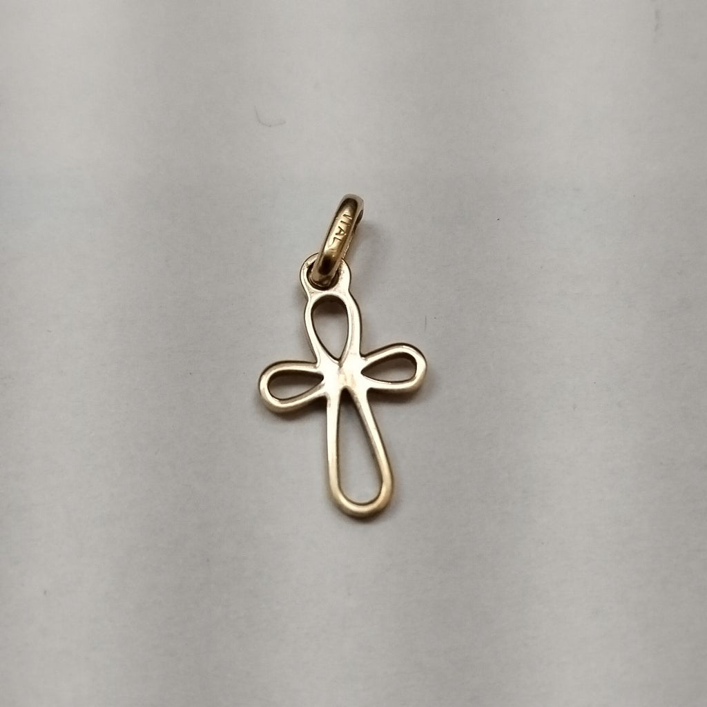 CRUZ, DIJE ORO 14 K 0.7 GRMS (SEMINUEVO)
