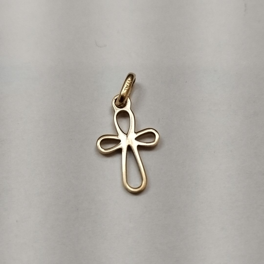 CRUZ, DIJE ORO 14 K 0.7 GRMS (SEMINUEVO)