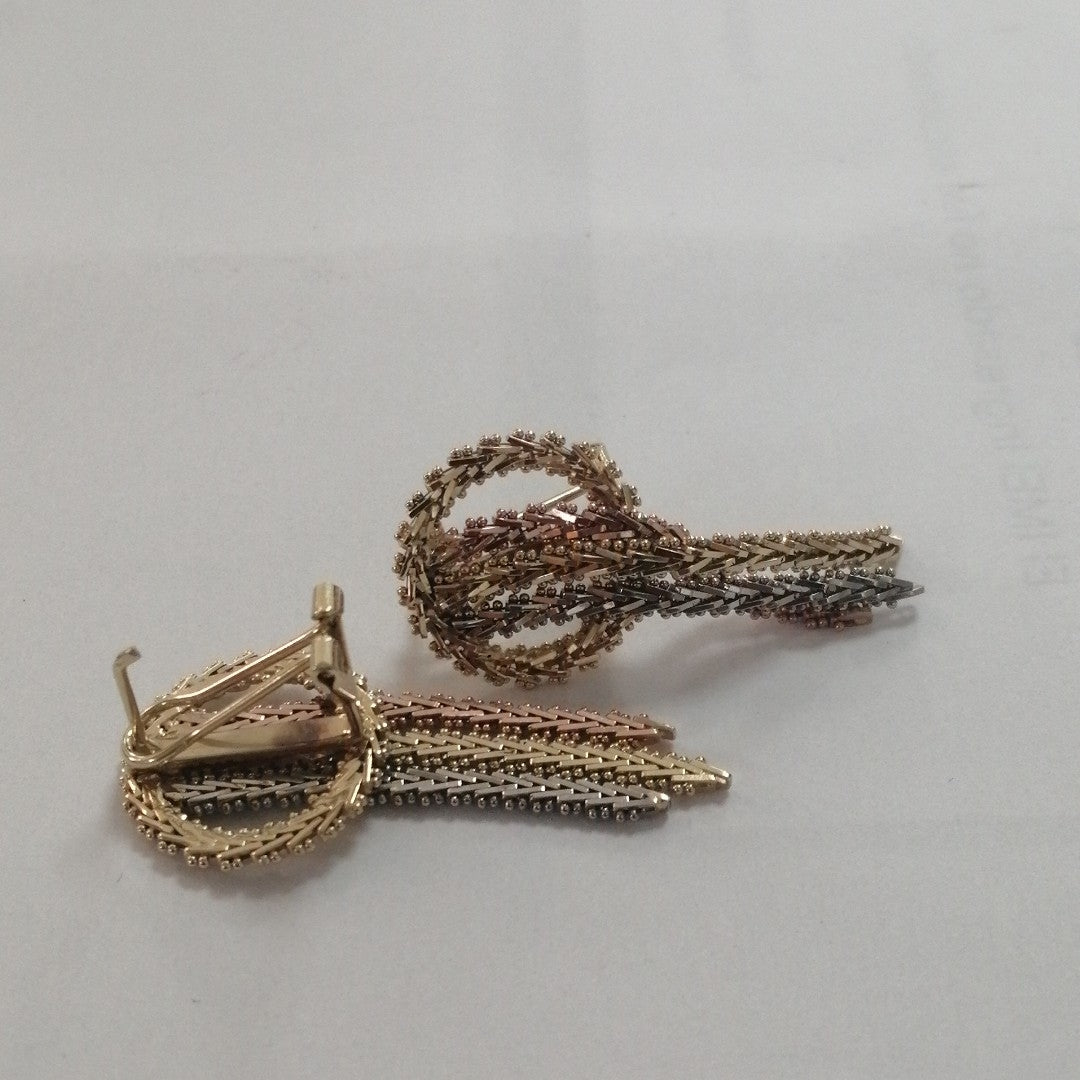 ARETES PAR ORO 14 K 11.2 GRMS (SEMINUEVO)