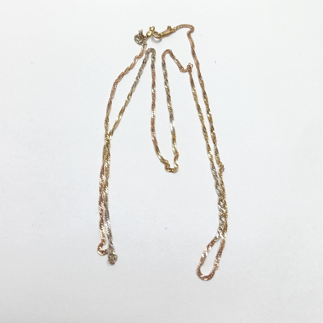 CADENA ORO, ORO COMBINADO 14 K 3.2 GRMS (SEMINUEVO)