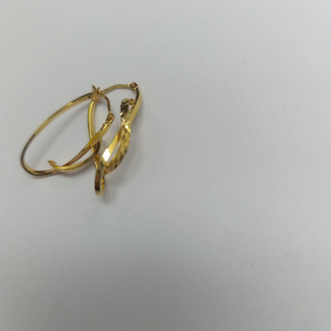 ARRACADAS PAR ORO 14 K 1.6 GRMS (SEMINUEVO)