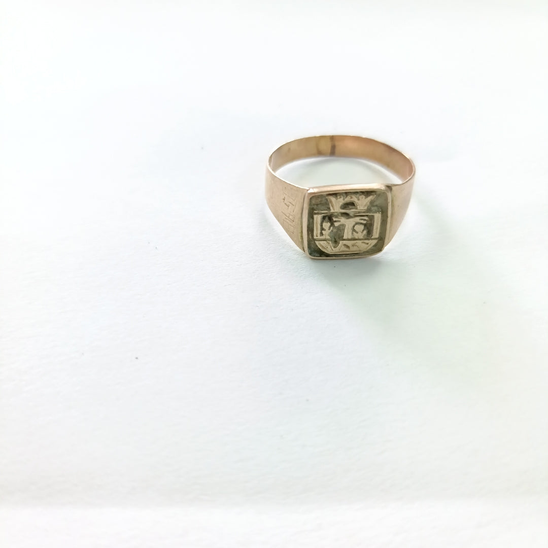 ANILLO DE GRADUACIÓN ORO 10 K 2.3 GRMS (SEMINUEVO)