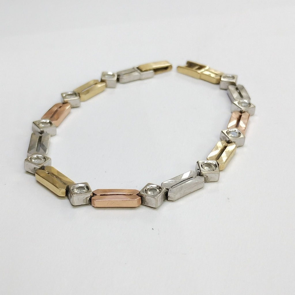 PULSERA ORO COMBINADO 10 K 10.3 GRMS (SEMINUEVO)