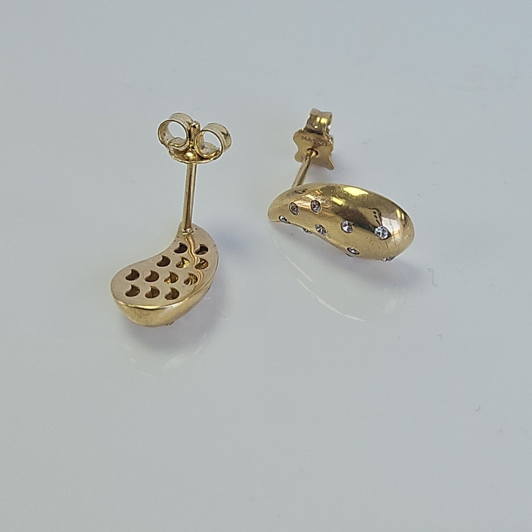 BROQUELES ORO 14K 2 (NUEVO)