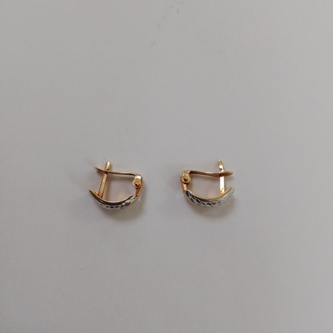ARETES PAR ORO COMBINADO 10 K 1.3 GRMS (SEMINUEVO)