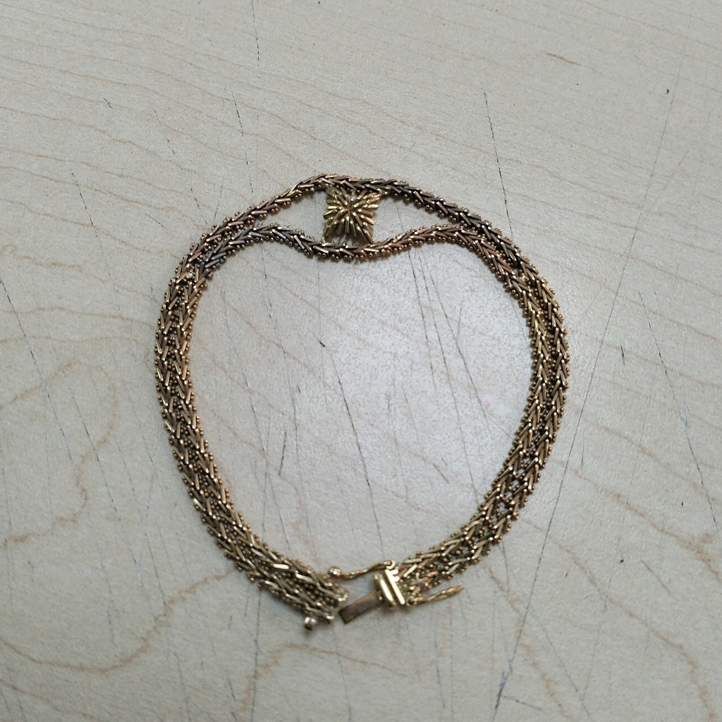 PULSERA ORO COMBINADO 16K 12.4 GRMS (SEMINUEVO)