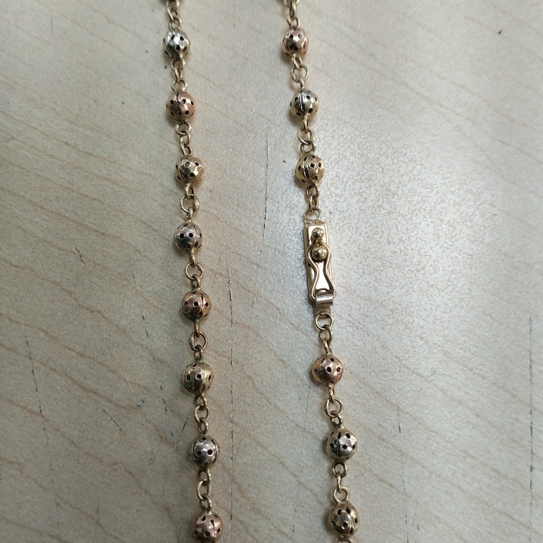 CADENA ORO COMBINADO 14 K 12.4 GRMS (SEMINUEVO)