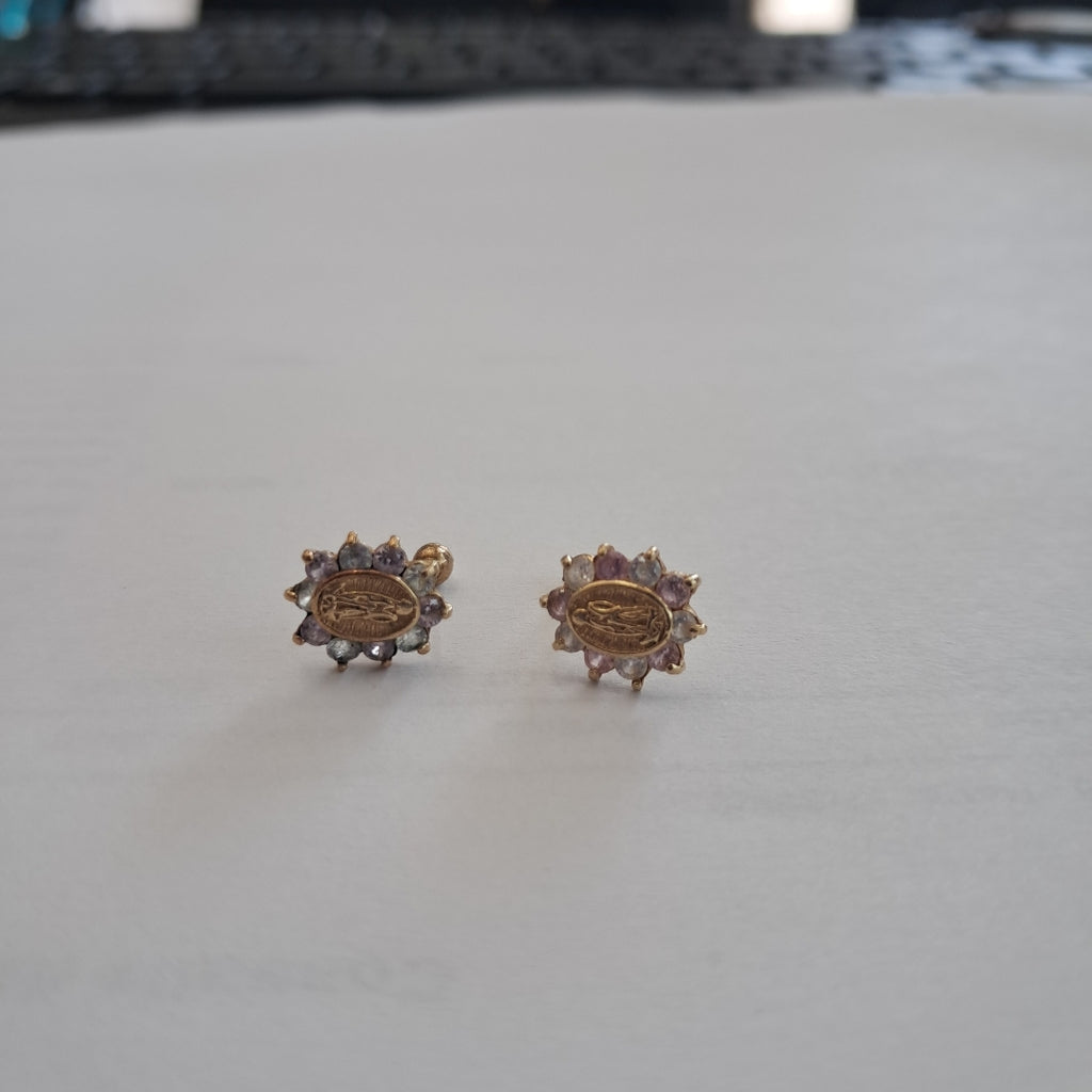 ARETES PAR ORO 14 K 1 GRMS (SEMINUEVO)