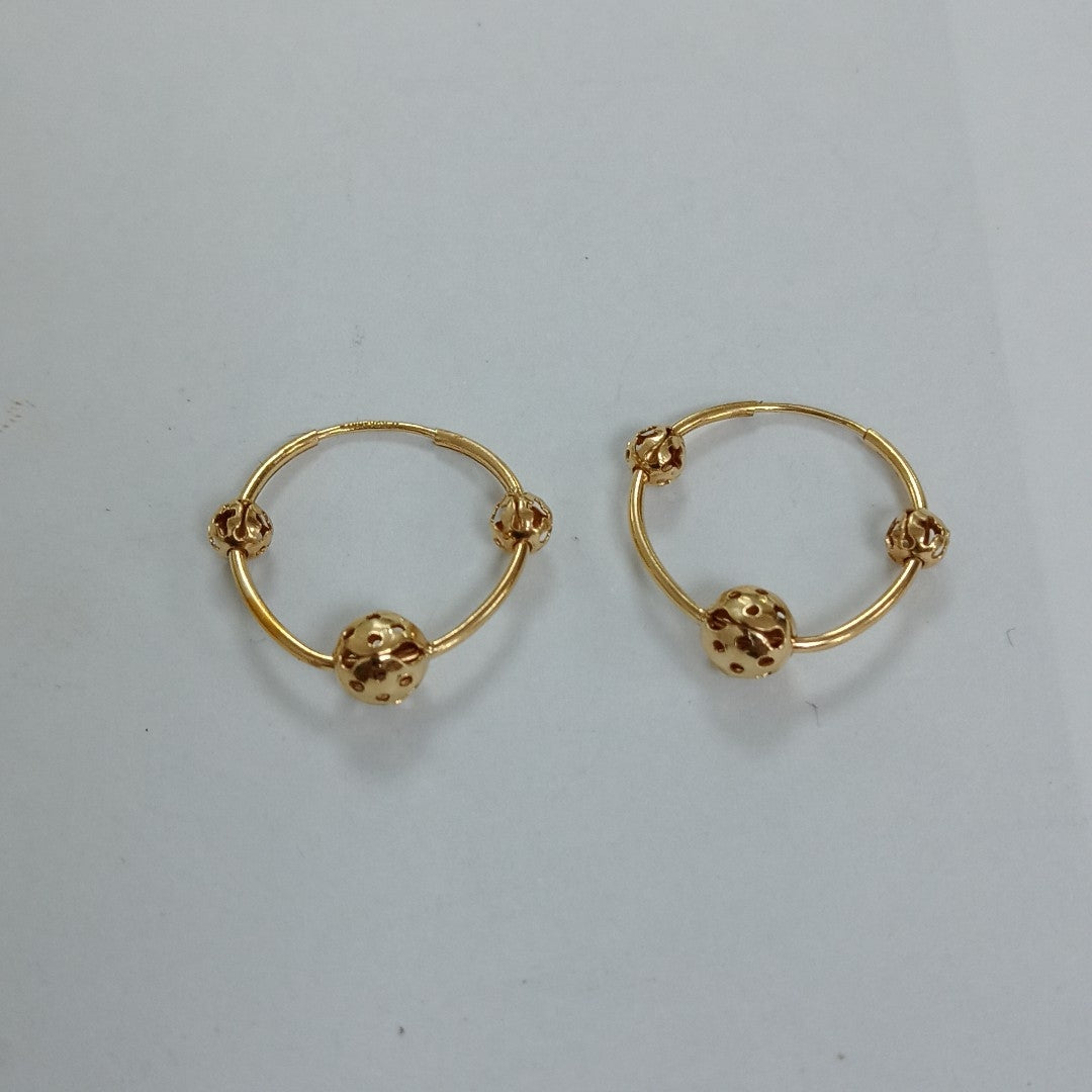 ARRACADAS PAR ORO 14 K 1.7 GRMS (SEMINUEVO)
