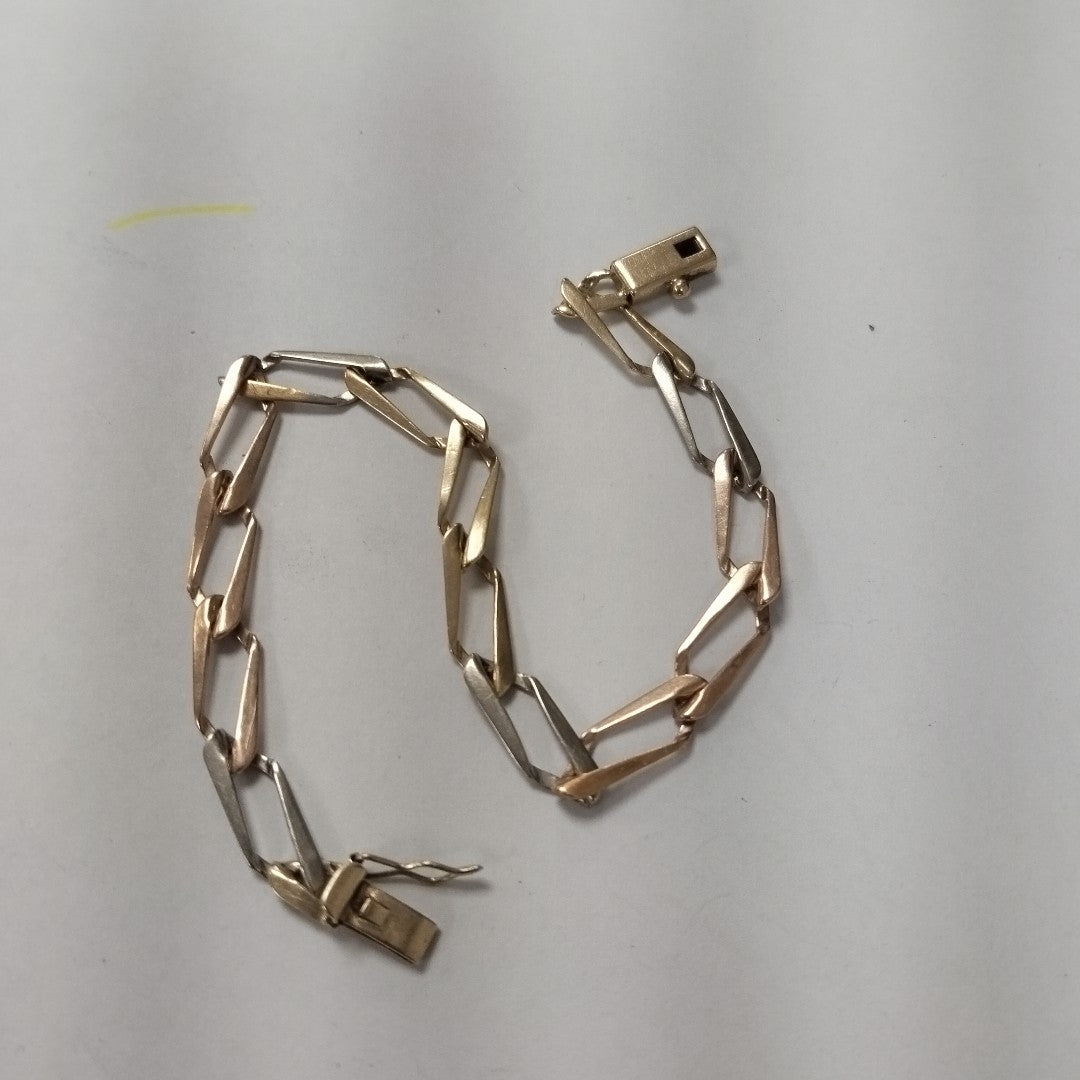 PULSERA ORO COMBINADO 10 K 7,60 GRMS (SEMINUEVO)