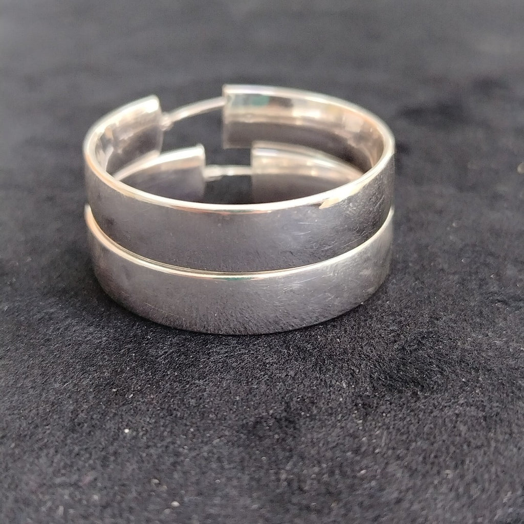 ARRACADAS PAR ORO BLANCO 14 K 5,10 GRMS (SEMINUEVO)
