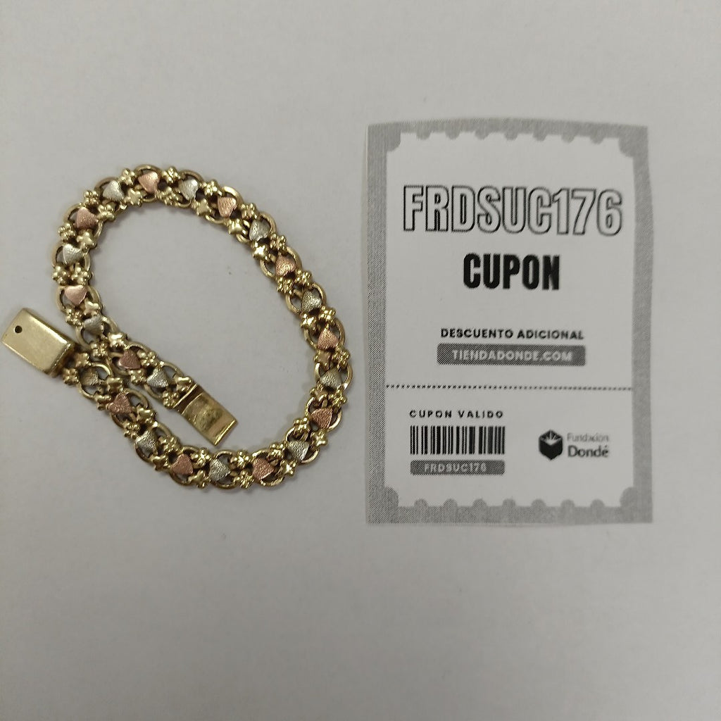 PULSERA ORO COMBINADO 10 K 8.3 GRMS (SEMINUEVO)