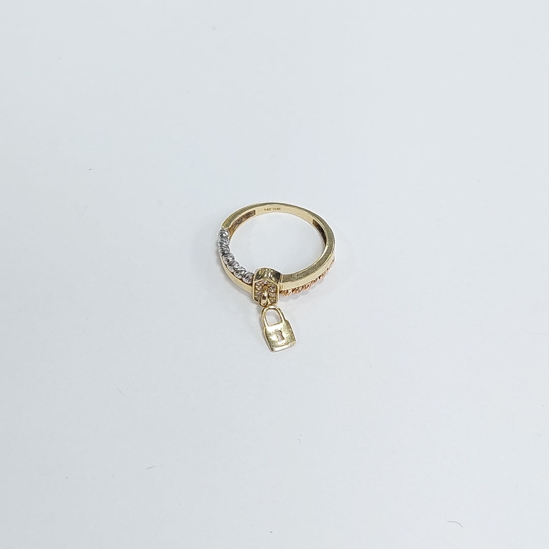 ANILLITO ORO, ORO COMBINADO 14 K 2.4 GRMS (SEMINUEVO)