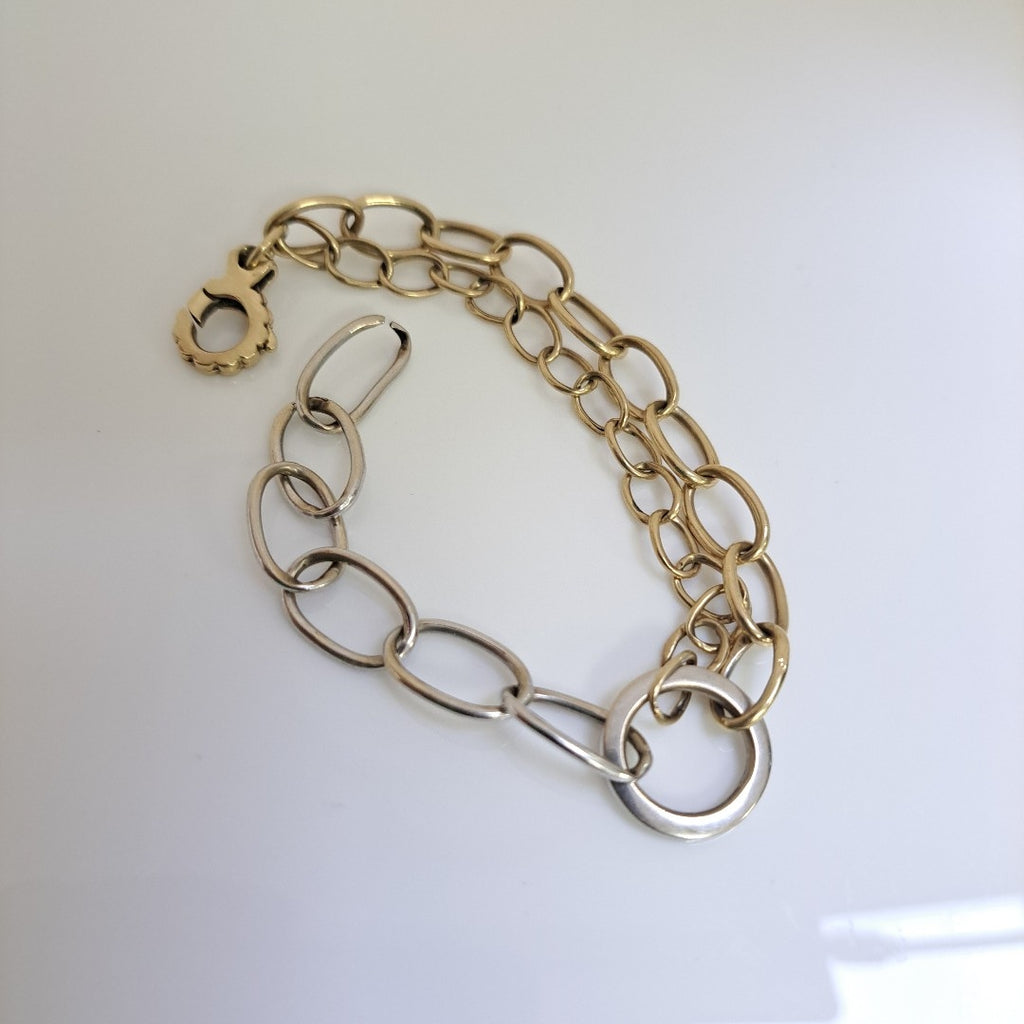 PULSERA ORO,ORO BLANCO 14 K 8,70 GRMS (SEMINUEVO)