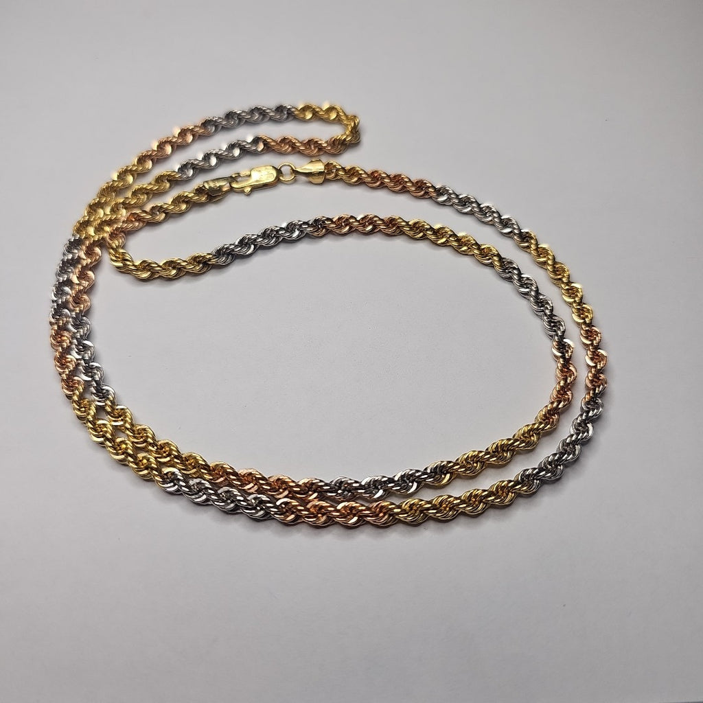 CADENA ORO, ORO COMBINADO 14 K 10.7 GRMS (SEMINUEVO)