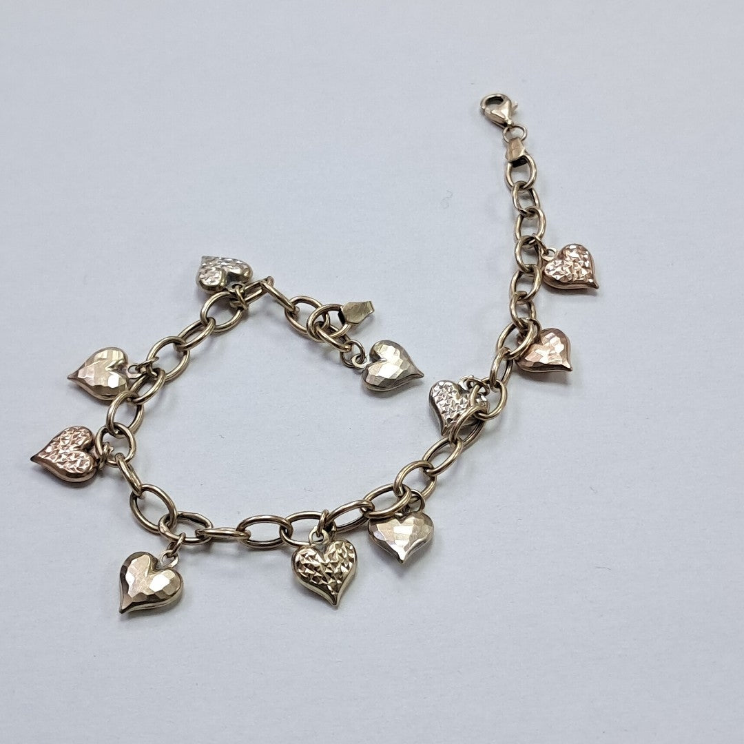 PULSERA ORO COMBINADO 10 K 6.4 GRMS (SEMINUEVO)