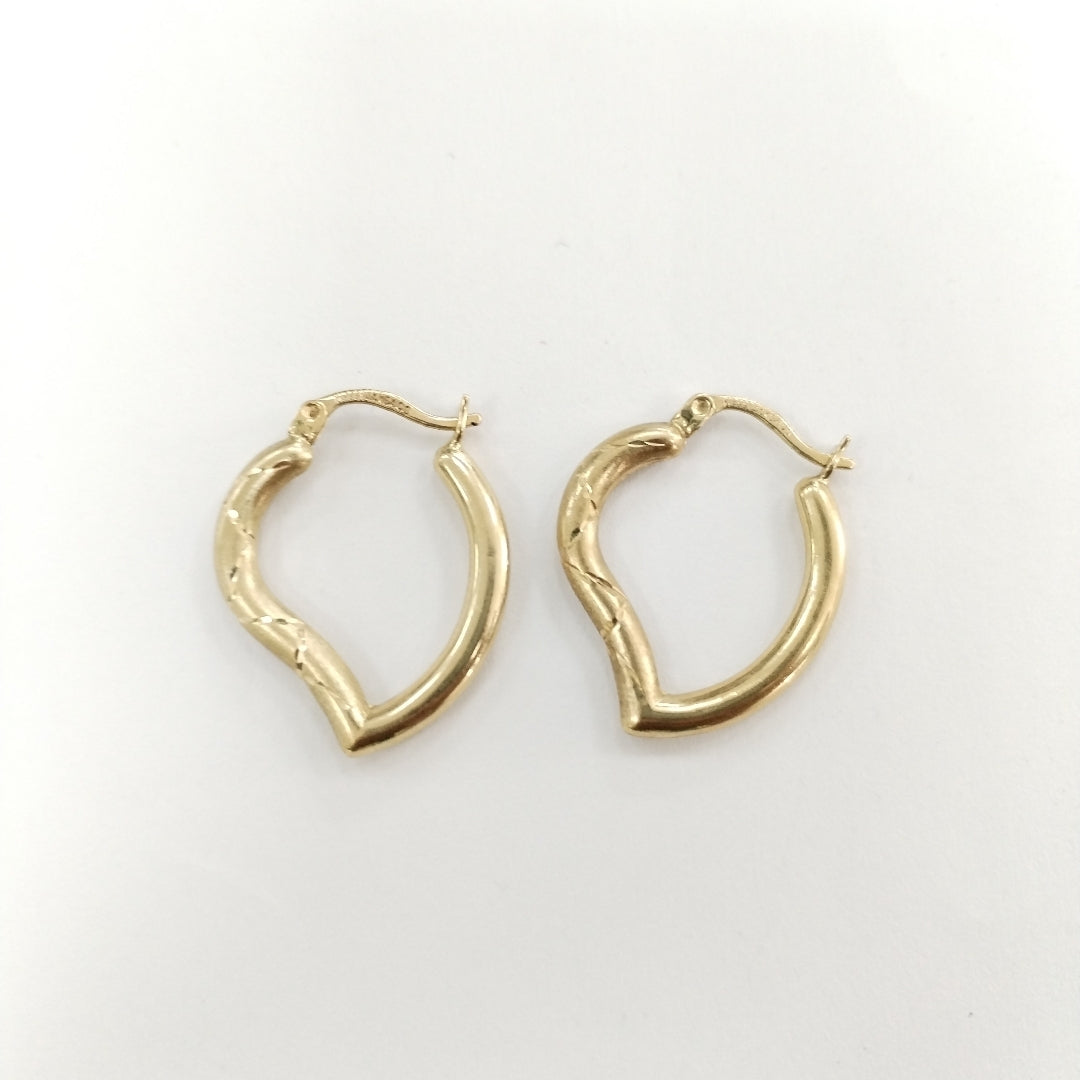 ARRACADAS PAR ORO 14 K 1.8 GRMS (SEMINUEVO)