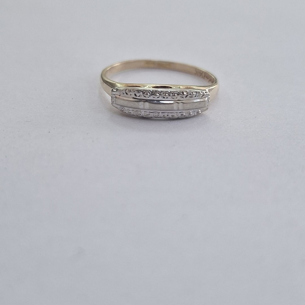 ANILLO ORO,ORO BLANCO,ORO COMBINADO 14 K 2,30 GRMS (SEMINUEVO)