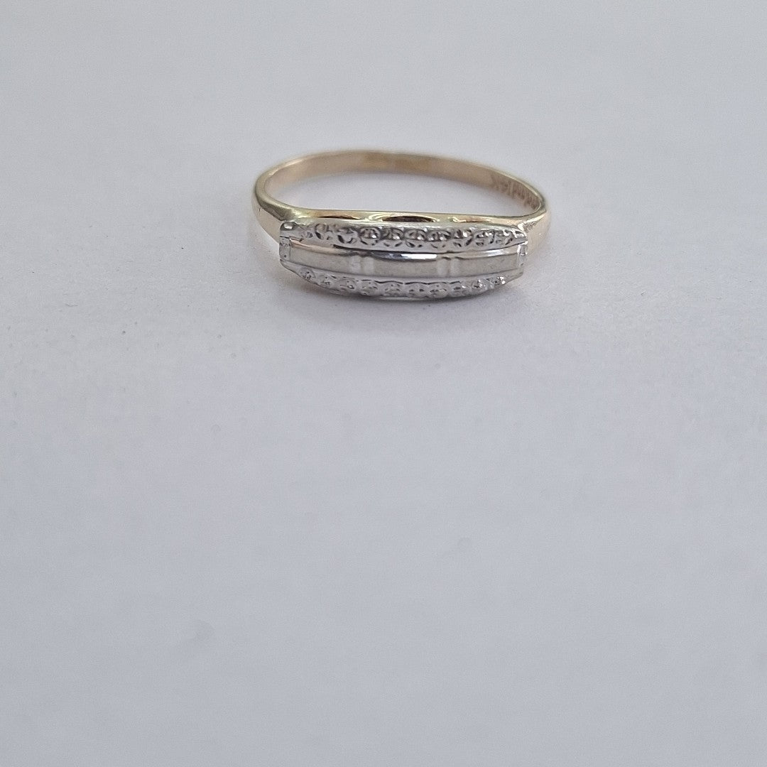 ANILLO ORO,ORO BLANCO,ORO COMBINADO 14 K 2,30 GRMS (SEMINUEVO)