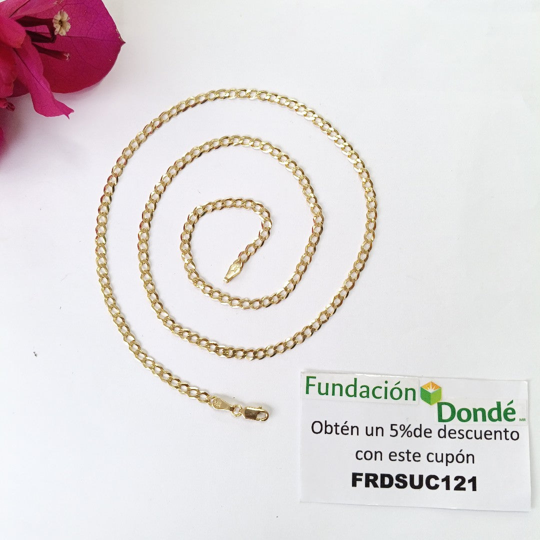 CADENA BARBADA 9.7G 60 CM 14K (NUEVO)