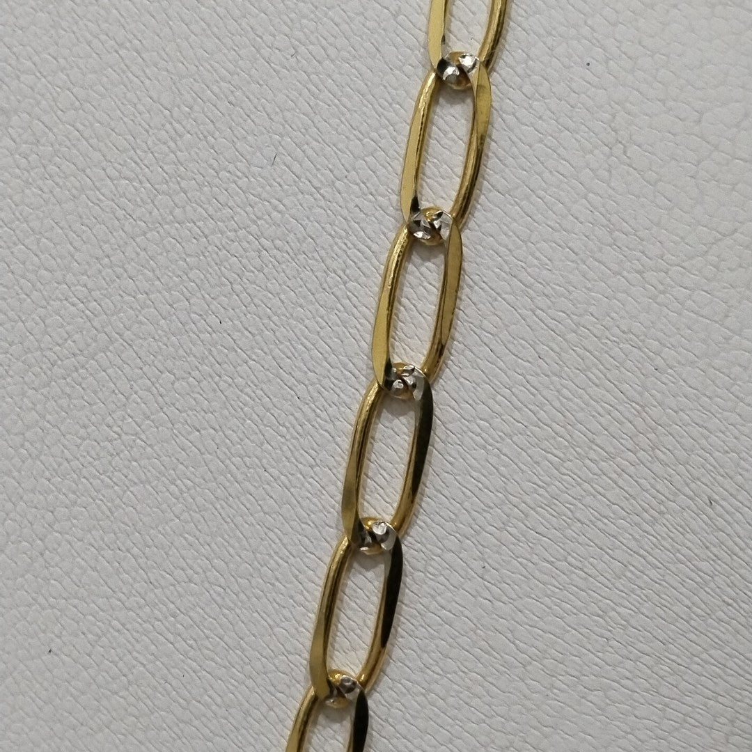 CADENA TEJIDO ESLABONES 11.5G 60 CM 14K (NUEVO)