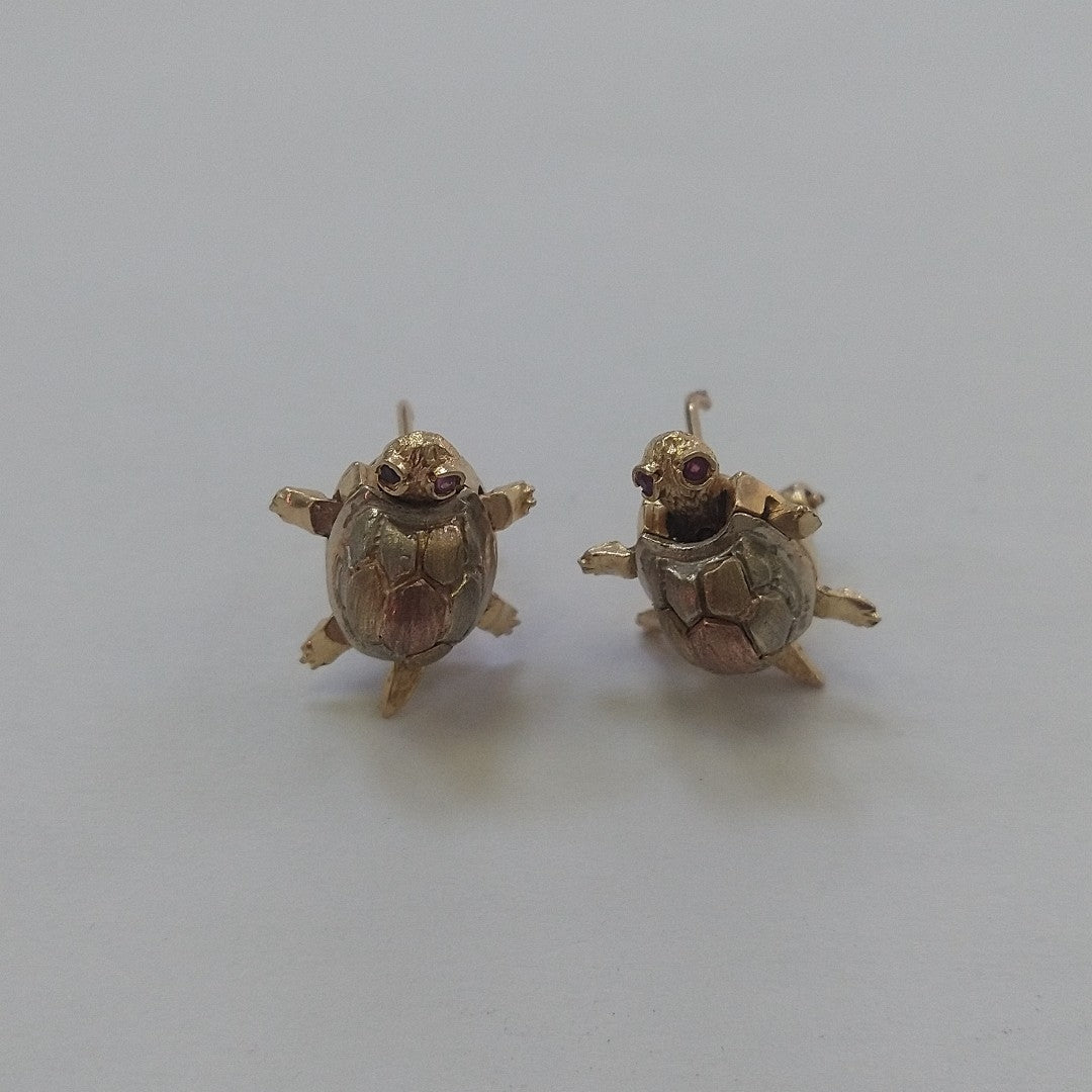 ARETES PAR ORO COMBINADO 10 K 5.9 GRMS (SEMINUEVO)