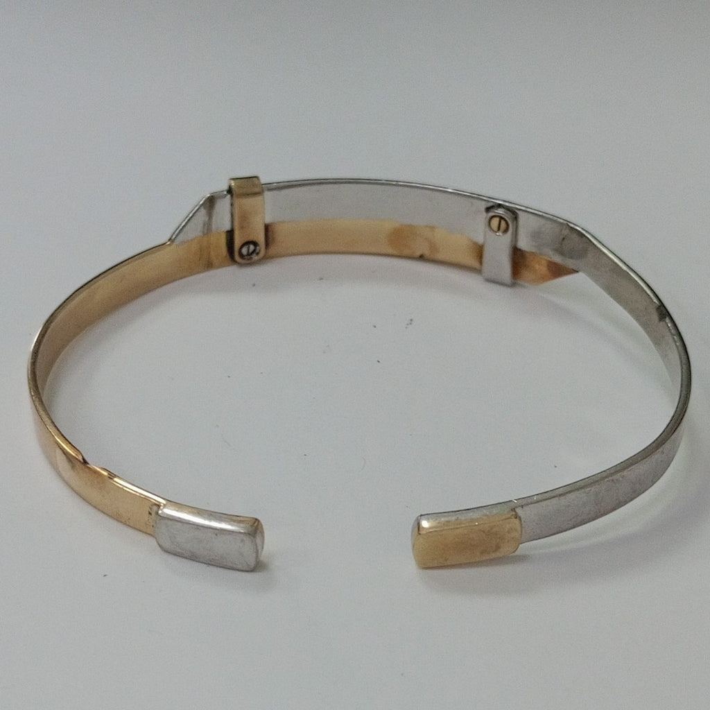 BRAZALETE ORO, ORO BLANCO, ORO COMBINADO 14 K 19.6 GRMS (SEMINUEVO)