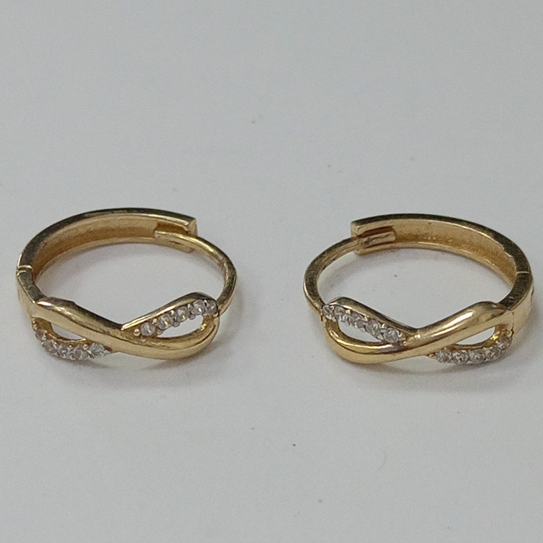 ARRACADAS PAR ORO 14 K 2 GRMS (SEMINUEVO)