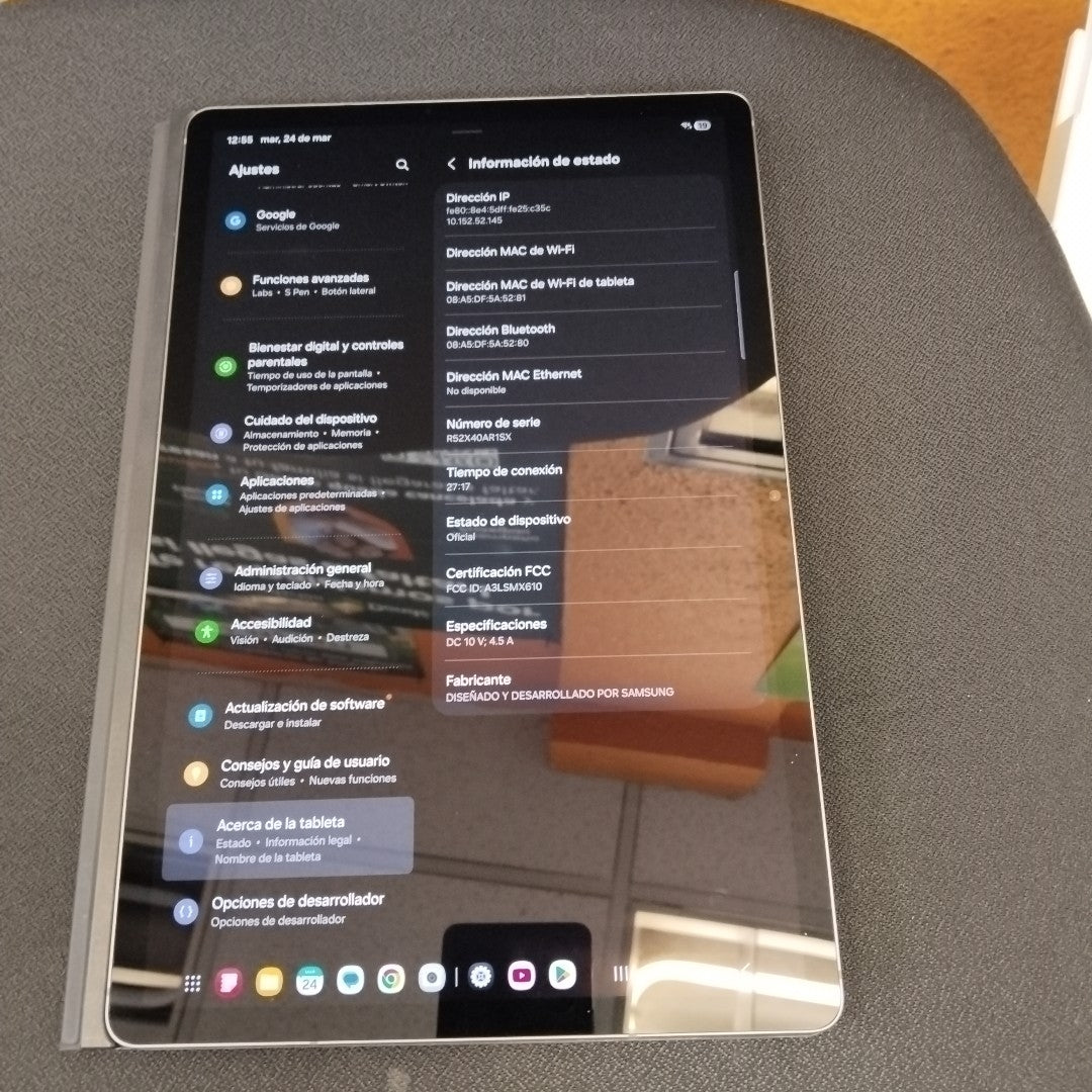 TABLETA SAMSUNG GALAXY TAB S9 FE+ SM-X610 (2023) 256 GB 12 GB RAM (SEMINUEVO)