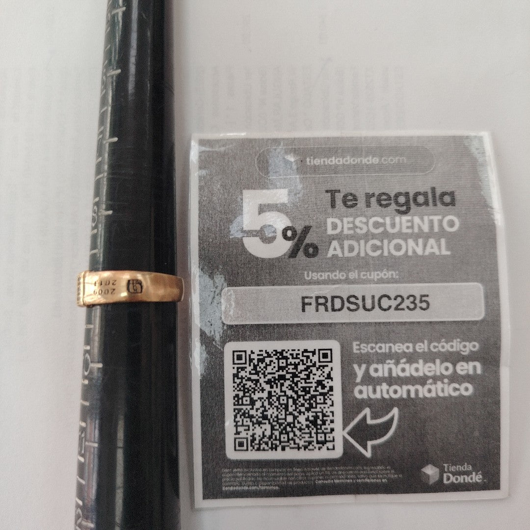 ANILLO DE GRADUACIÓN ORO 8 K 4.8 GRMS (SEMINUEVO)