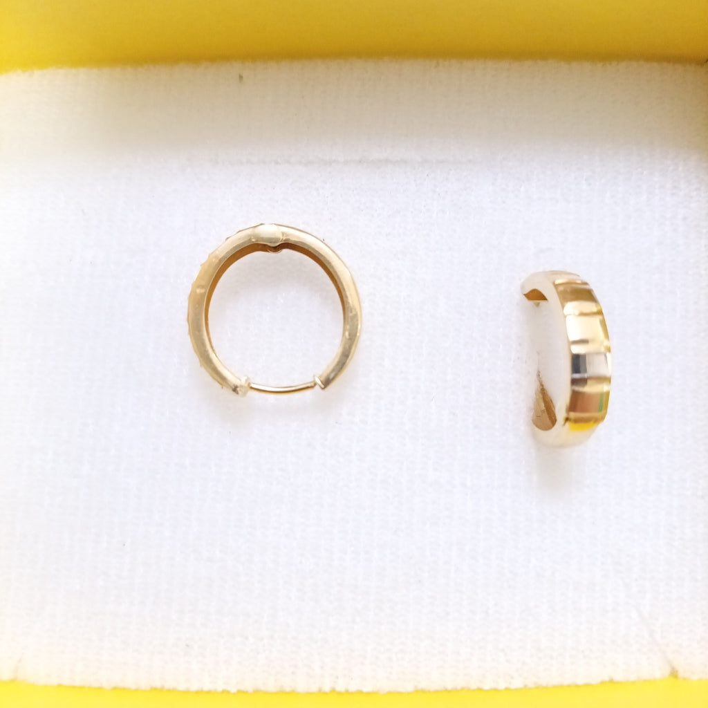 ARRACADAS PAR ORO, RODIADO 14 K 1.7 GRMS (SEMINUEVO)