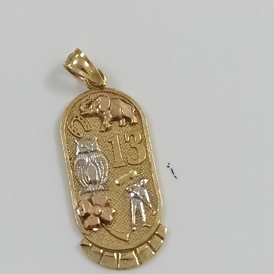 DIJE ORO COMBINADO 14 K 1.7 GRMS (SEMINUEVO)
