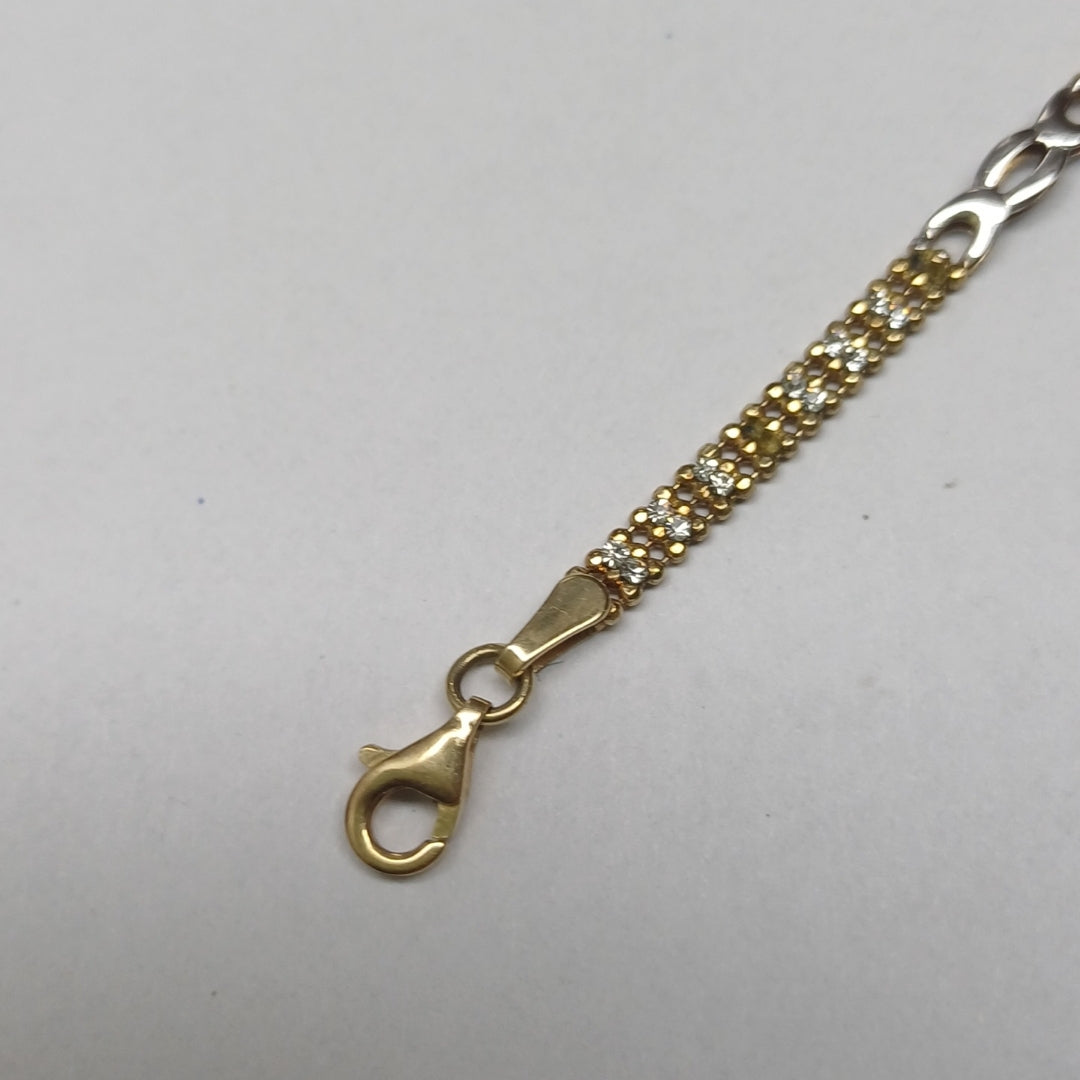 PULSERA ORO, ORO BLANCO 10 K 3.1 GRMS (SEMINUEVO)