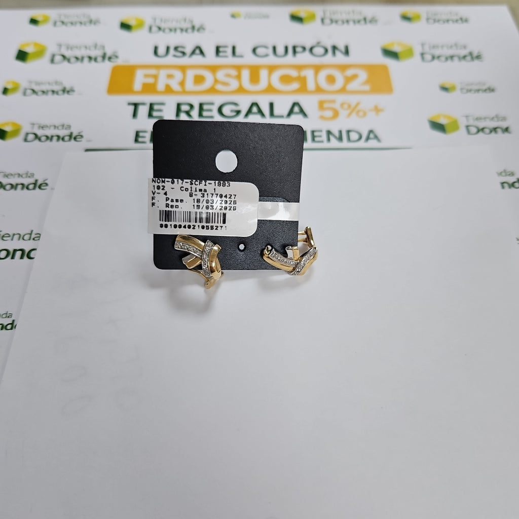 ARETES PAR ORO 10 K 5.4 GRMS (SEMINUEVO)