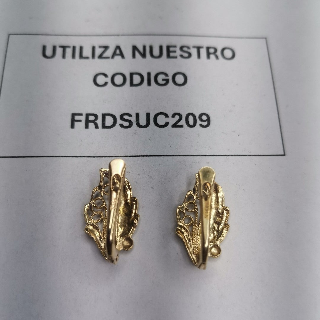 ARETES PAR ORO 14 K 2.5 GRMS (SEMINUEVO)