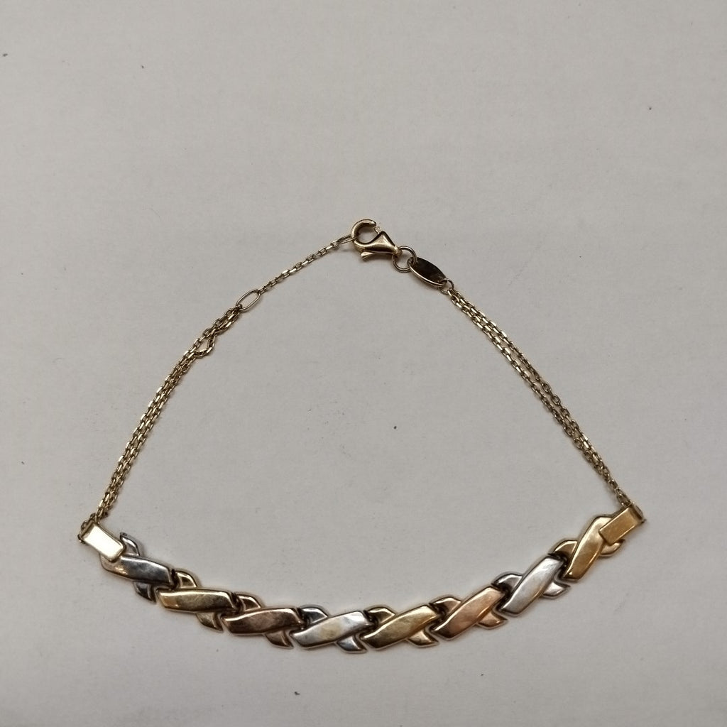 PULSERA ORO, ORO COMBINADO 14 K 2.9 GRMS (SEMINUEVO)