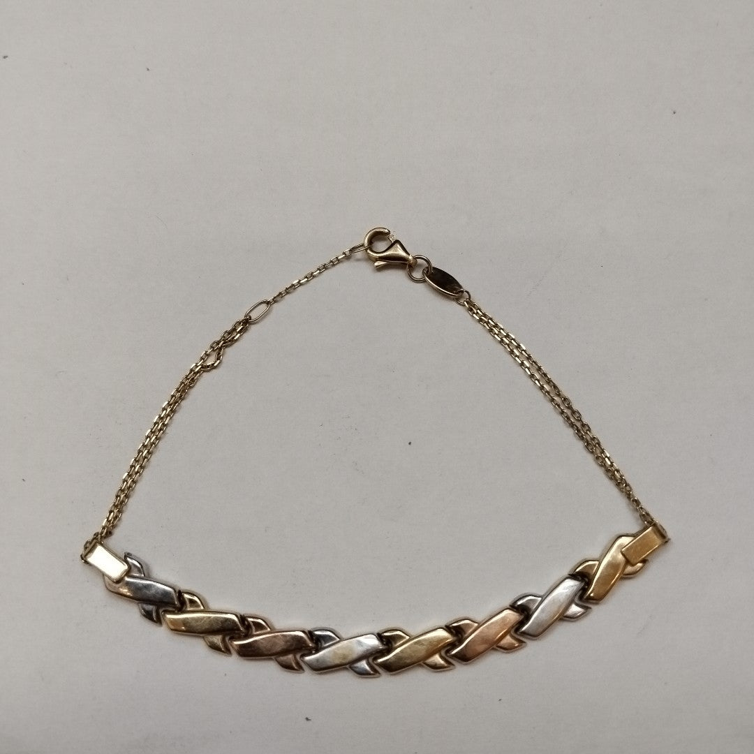 PULSERA ORO, ORO COMBINADO 14 K 2.9 GRMS (SEMINUEVO)