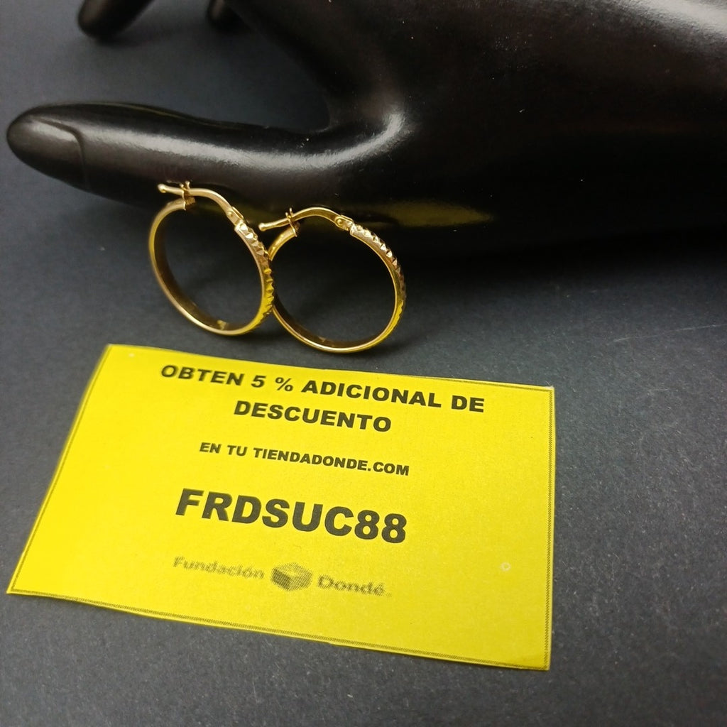 ARRACADAS PAR ORO 14 K 1.9 GRMS (SEMINUEVO)