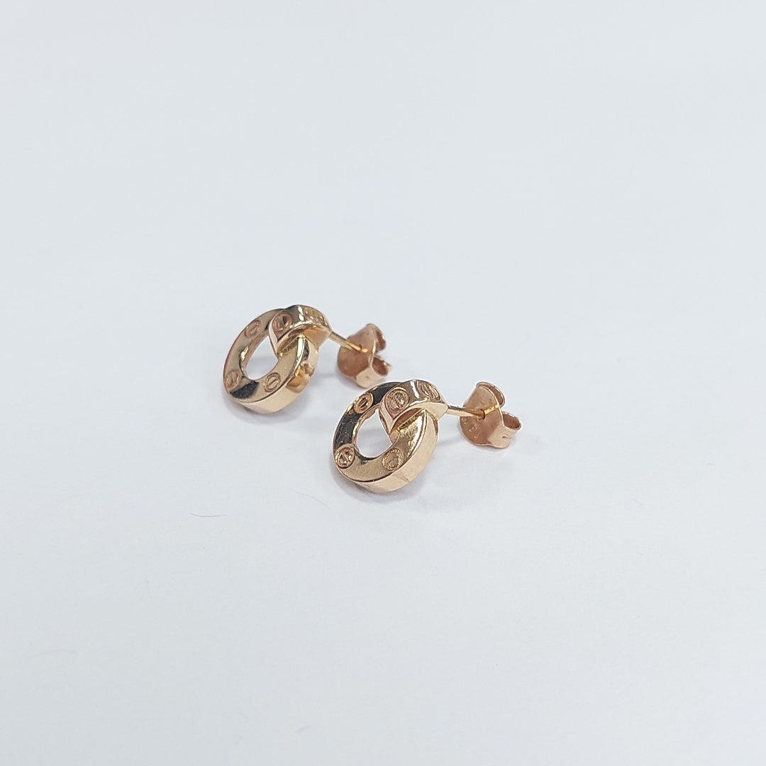 BROQUELES PAR ORO 14 K 2.4 GRMS (SEMINUEVO)