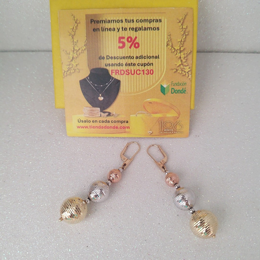 ARETES PAR ORO 14 K 7.1 GRMS (SEMINUEVO)