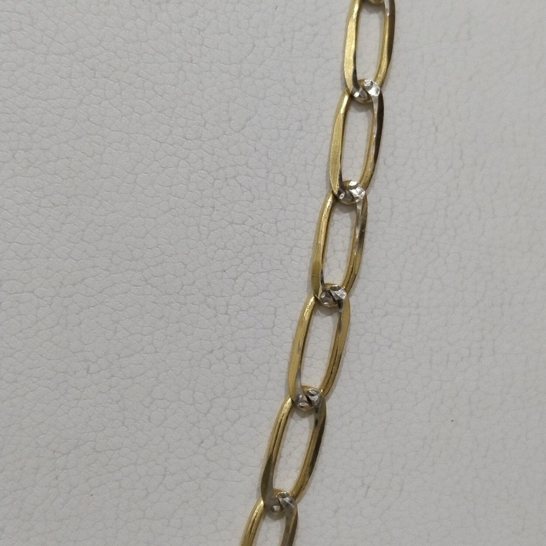 CADENA TEJIDO ESLABONES 11.1G 55 CM 14K (NUEVO)