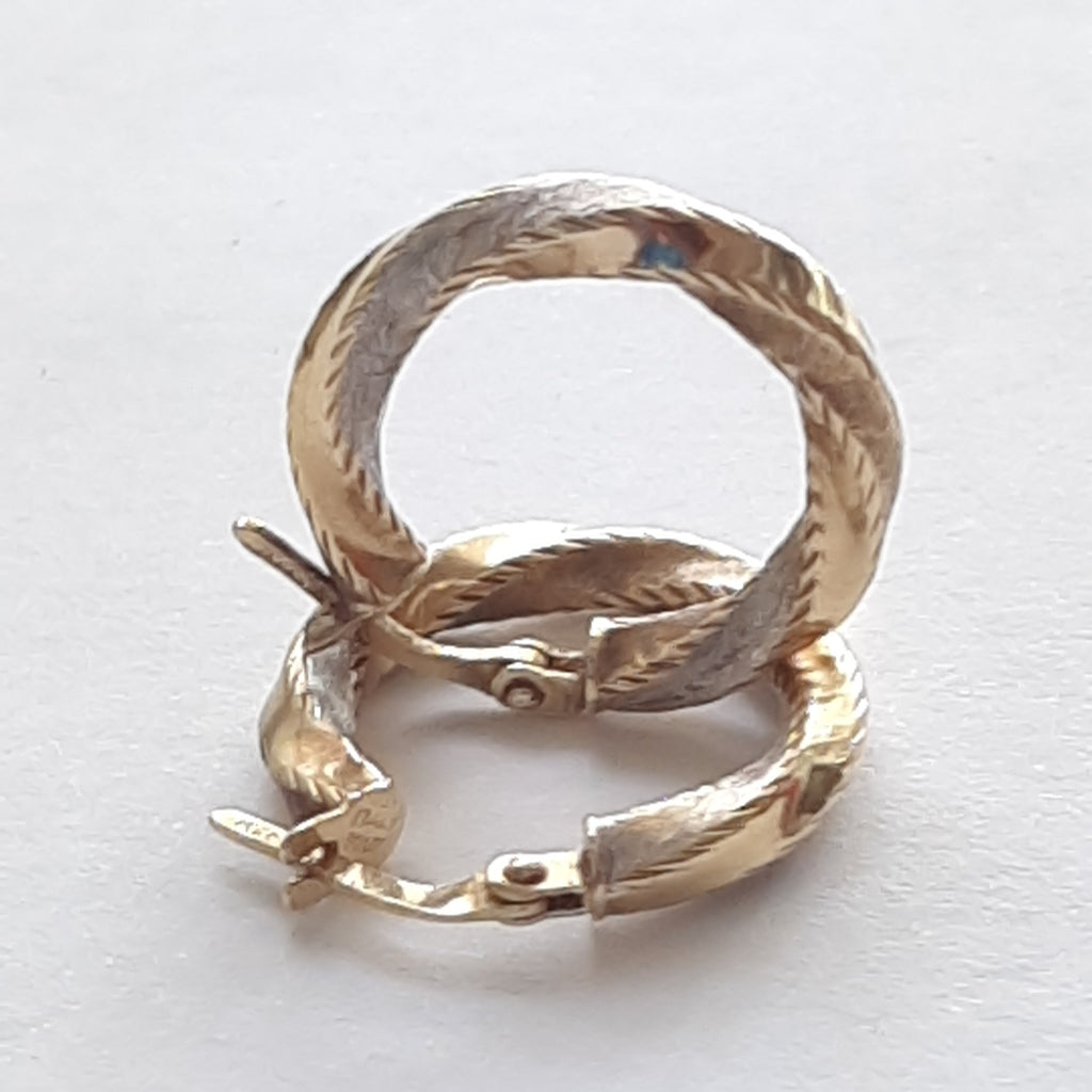 ARRACADAS PAR ORO COMBINADO 14 K 1,50 GRMS (SEMINUEVO)