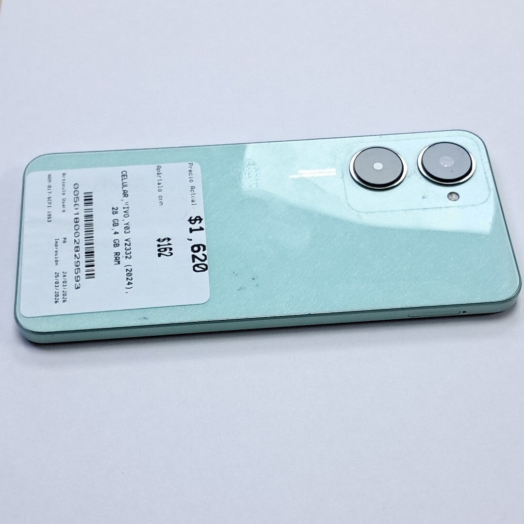 CELULAR VIVO Y03 V2332 (2024) 128 GB 4 GB RAM (SEMINUEVO)