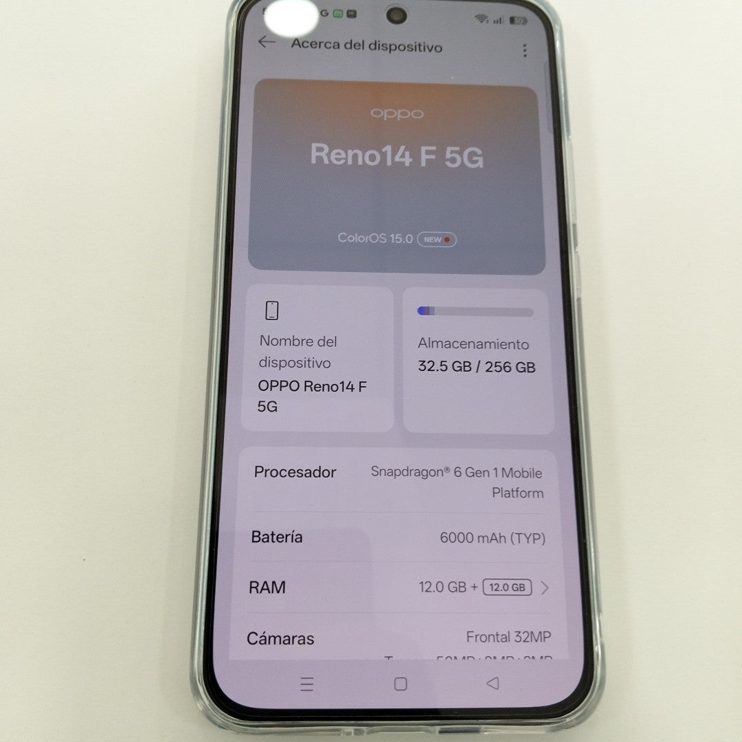 CELULAR OPPO  RENO 14 F CPH2743 (2025) 256 GB 12 GB RAM (SEMINUEVO)