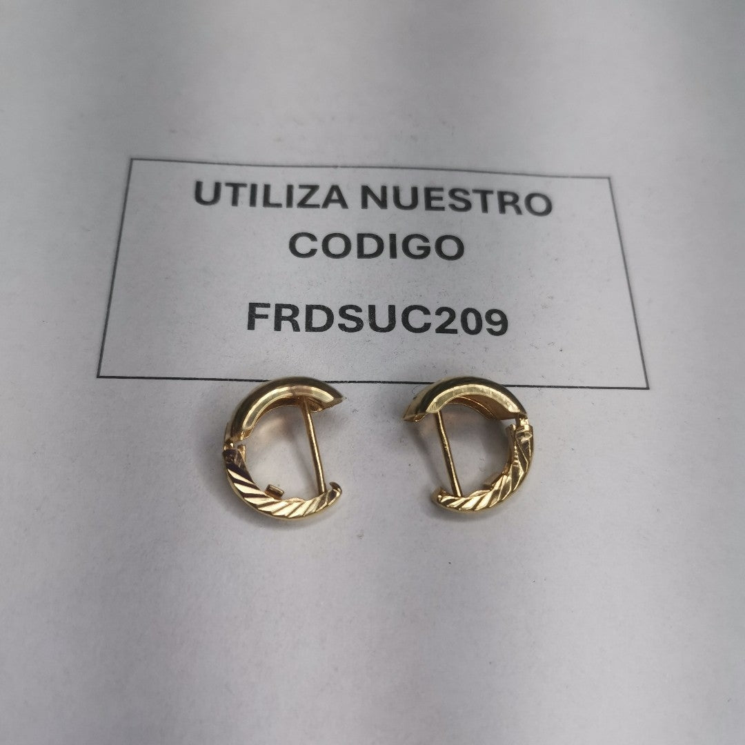 ARETES PAR ORO 14 K 2.9 GRMS (SEMINUEVO)