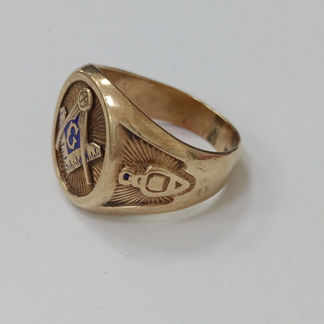 ANILLO CONMEMORATIVO ORO 14 K 12.6 GRMS (SEMINUEVO)